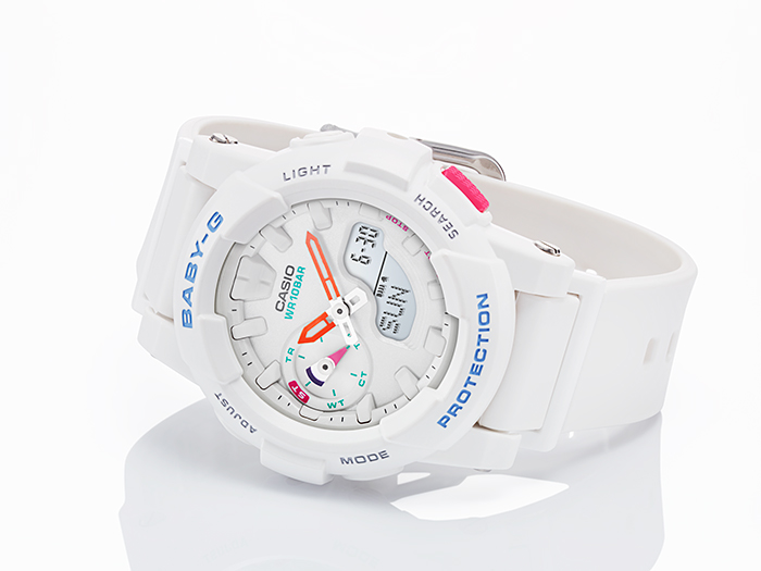 CASIO BABY-G นาฬิกาข้อมือ นาฬิกากันน้ำ นาฬิกาของแท้ ประกันศูนย์ CMG 1 ปี รุ่น BGA-185-7A นาฬิกาสีขาว