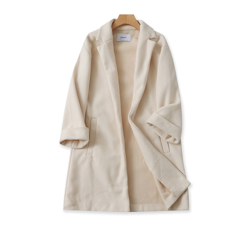 เสื้อโค้ท เสื้อโค้ทกันหนาว โค้ทวูล tailored knit coat สีเบจ แบรนด์ STRADIVARIUS สำเนา สำเนา
