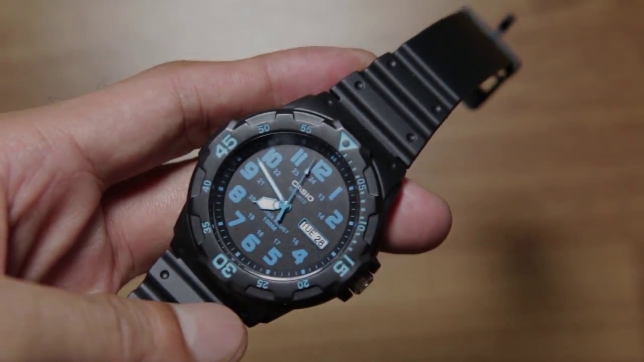 CASIO นาฬิกาคาสิโอ นาฬิกาข้อมือ นาฬิกากันน้ำ นาฬิกาของแท้ ประกันศูนย์ CMG 1 ปี รุ่น MRW-200H-2B นาฬิกาสีดำ