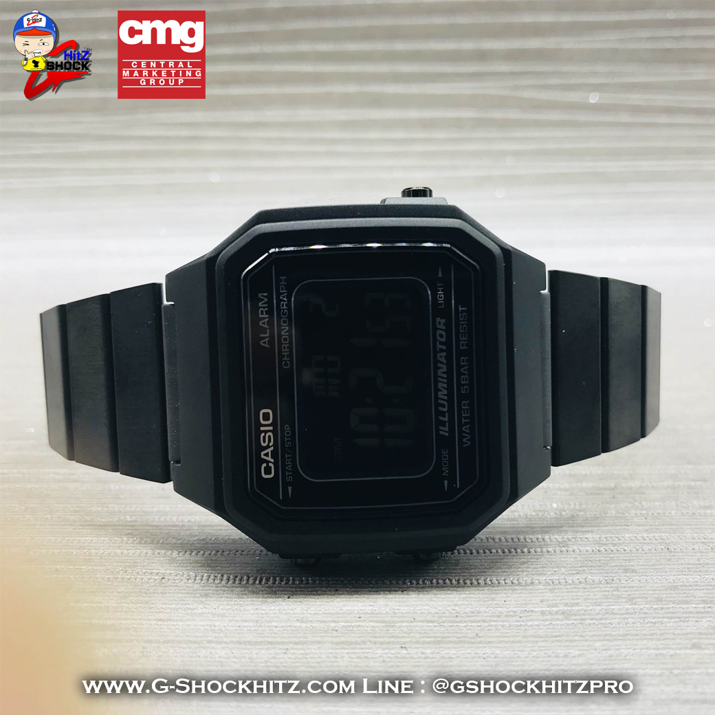 CASIO นาฬิกาคาสิโอ นาฬิกาข้อมือ นาฬิกากันน้ำ นาฬิกาของแท้ ประกันศูนย์ CMG 1 ปี รุ่น B650WB-1B นาฬิกาสีดำ
