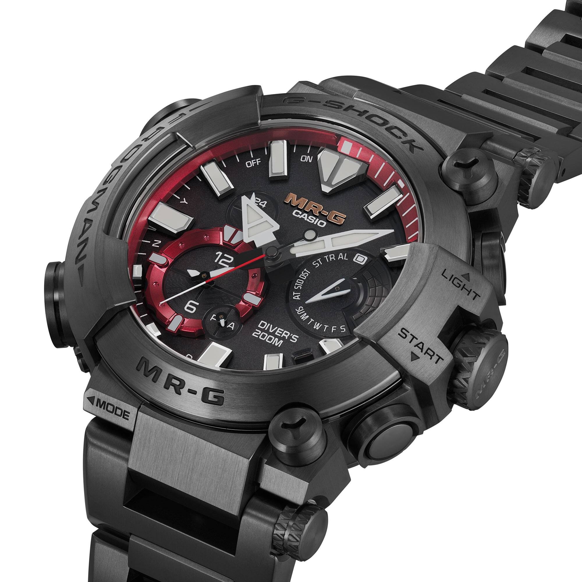 CASIO G-SHOCK นาฬิกาข้อมือ นาฬิกากันน้ำ นาฬิกาของแท้ ประกันศูนย์ CMG 1 ปี รุ่น FROGMAN MRG-BF1000B-1A นาฬิกาสีดำ