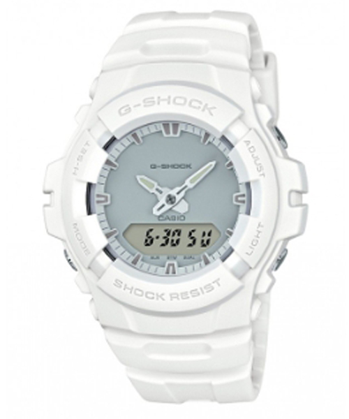 CASIO G-SHOCK นาฬิกาข้อมือ นาฬิกากันน้ำ นาฬิกาของแท้ ประกันศูนย์ CMG 1 ปี รุ่น G-100CU-7A นาฬิกาสีขาว