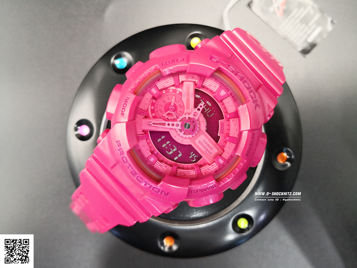 CASIO MID YEAR SALE G-SHOCK พร้อมส่ง นาฬิกาข้อมือ นาฬิกากันน้ำ นาฬิกาของแท้ ประกันศูนย์ CMG 1 ปี รุ่น GA-110B-4 นาฬิกาสีชมพู