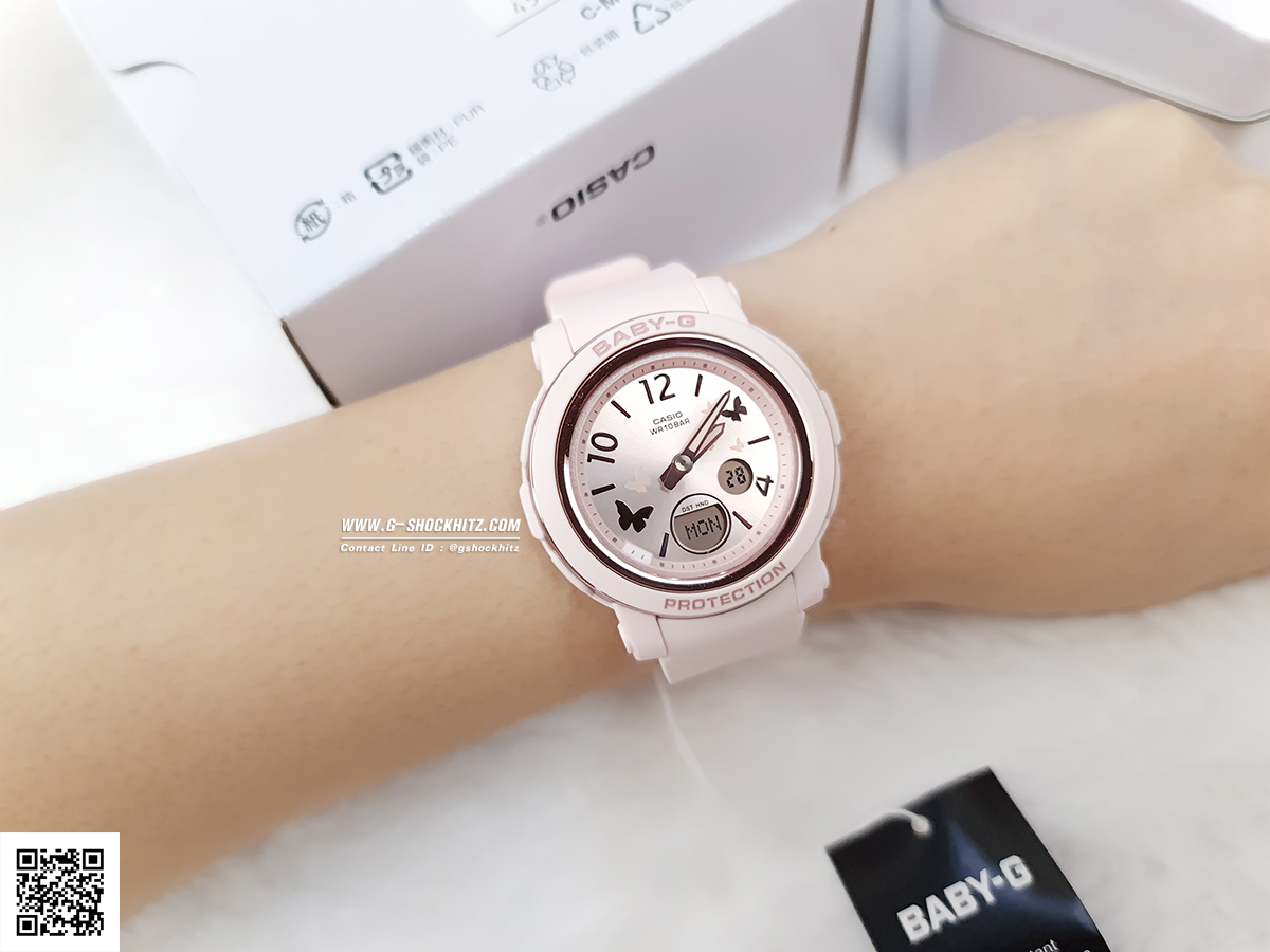 CASIO BABY-G นาฬิกาข้อมือ นาฬิกากันน้ำ นาฬิกาของแท้ ประกันศูนย์ CMG 1 ปี รุ่น BGA-290BD-4A นาฬิกาสีชมพู