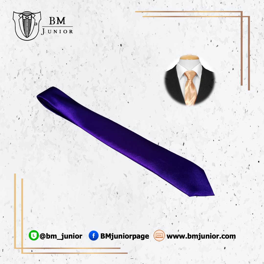 เนคไทด์ ผูกเอง สีม่วง | Purple Necktie