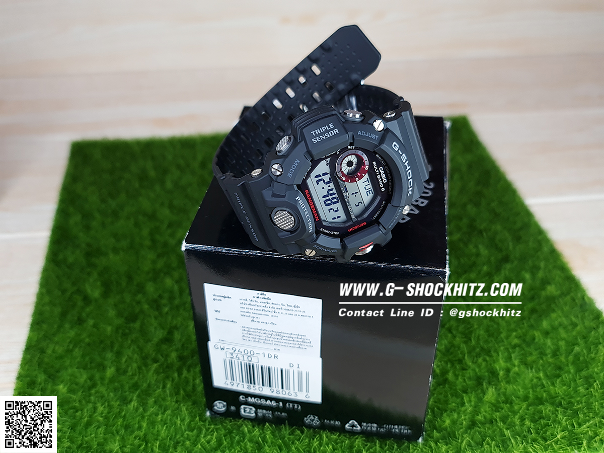 CASIO MID YEAR SALE G-SHOCK นาฬิกาข้อมือ นาฬิกากันน้ำ นาฬิกาของแท้ ประกันศูนย์ CMG 1 ปี รุ่น GW-9400-1 นาฬิกาสีดำ