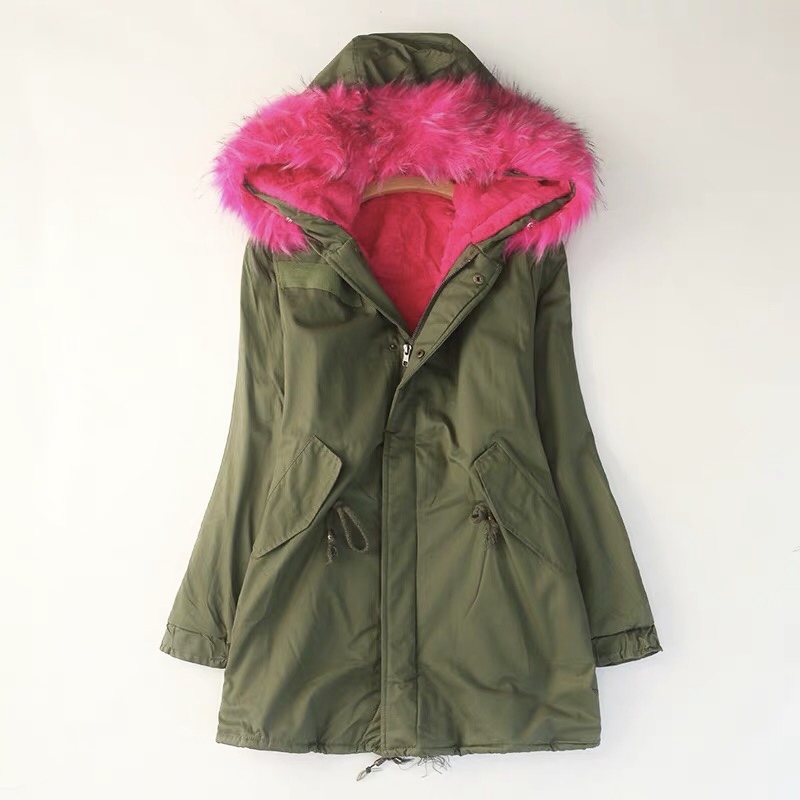 เสื้อโค้ทฮู้ดกันหนาว เสื้อปาร์กา parka แต่งเฟอร์ ดำ