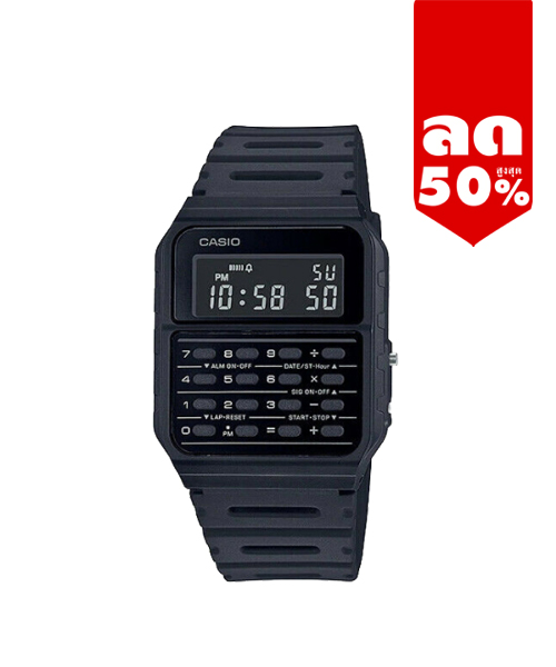 CASIO นาฬิกาคาสิโอ นาฬิกาข้อมือ นาฬิกากันน้ำ นาฬิกาของแท้ ประกันศูนย์ CMG 1 ปี รุ่น CA-53WF-1B นาฬิกาสีดำ