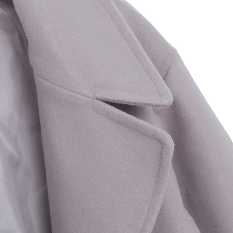 เสื้อโค้ทวูล Trench coat เสื้อโค้ทเฟอร์ โค้ทสักหลาดสีเทาอ่อน แบรนด์ RAY CASSIN