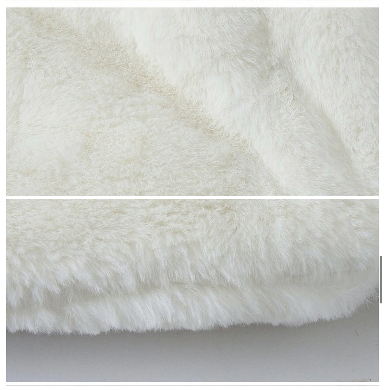 Forever21 เสื้อเฟอร์กันหนาว หมวกฮู้ด เสื้อขน แบรนด์ forever21 (FLUFFY COAT) ขาว