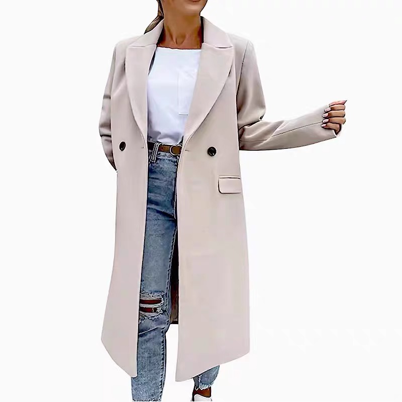เสื้อโค้ทวูล Trench coat เสื้อโค้ทเฟอร์ โค้ทสักหลาดสีเทาอ่อน แบรนด์ RAY CASSIN