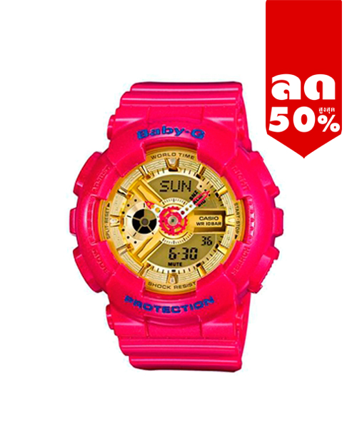 CASIO MID YEAR SALE BABY-G พร้อมส่ง นาฬิกาข้อมือ นาฬิกากันน้ำ นาฬิกาของแท้ ประกันศูนย์ CMG 1 ปี รุ่น BA-111GGB-4A นาฬิกาสีชมพู