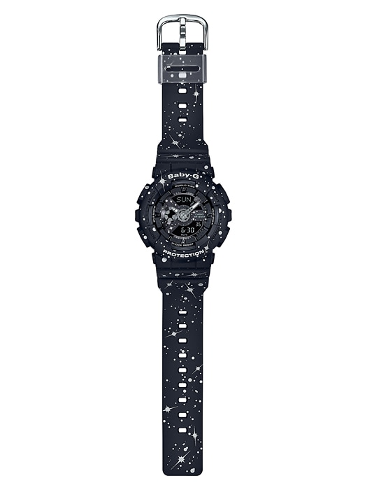 CASIO BABY-G นาฬิกาข้อมือ นาฬิกากันน้ำ นาฬิกาของแท้ ประกันศูนย์ CMG 1 ปี รุ่น BA-110ST-1A นาฬิกาสีดำ