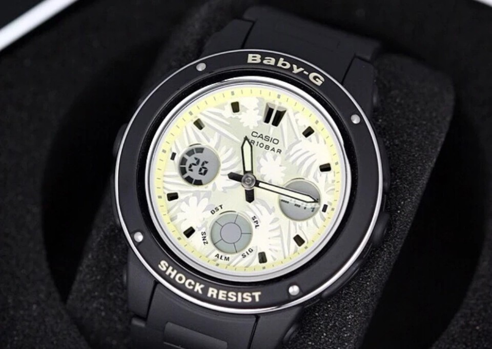 CASIO BABY-G นาฬิกาข้อมือ นาฬิกากันน้ำ นาฬิกาของแท้ ประกันศูนย์ CMG 1 ปี รุ่น BGA-150F-1A นาฬิกาสีดำ