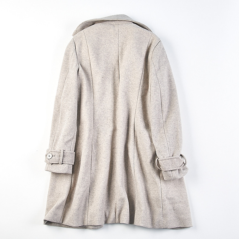 เสื้อโค้ท โค้ทวูลแต่งเฟอร์ เสื้อกันหนาว Trench coat สีเทา แบรนด GIADA