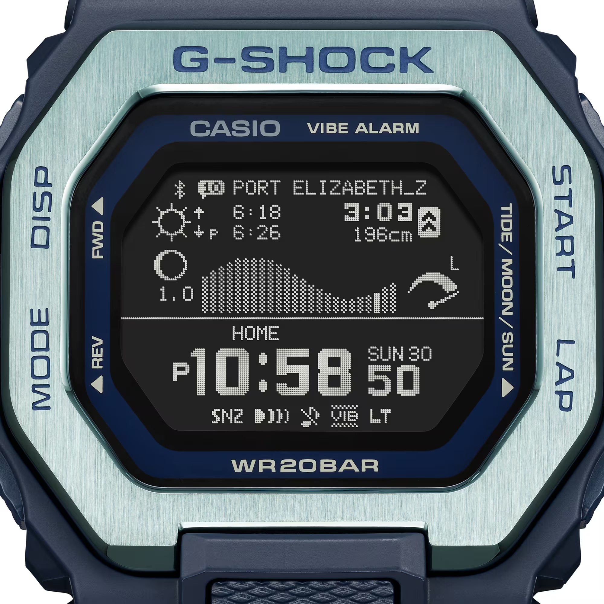 CASIO G-SHOCK นาฬิกาข้อมือ นาฬิกากันน้ำ นาฬิกาของแท้ ประกันศูนย์ CMG 1 ปี รุ่น GBX-100TT-2 นาฬิกาสีน้ำเงิน