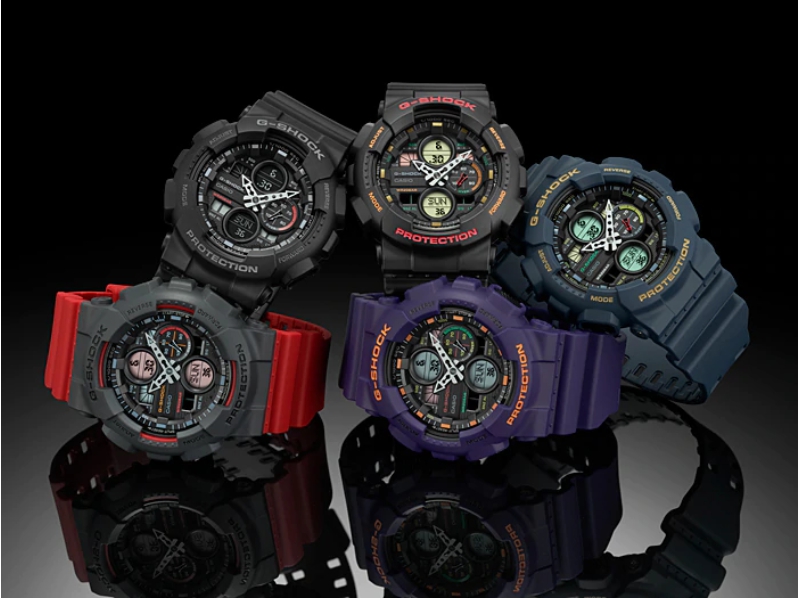 CASIO G-SHOCK นาฬิกาข้อมือ นาฬิกากันน้ำ นาฬิกาของแท้ ประกันศูนย์ CMG 1 ปี รุ่น GA-140-2A นาฬิกาสีกรม