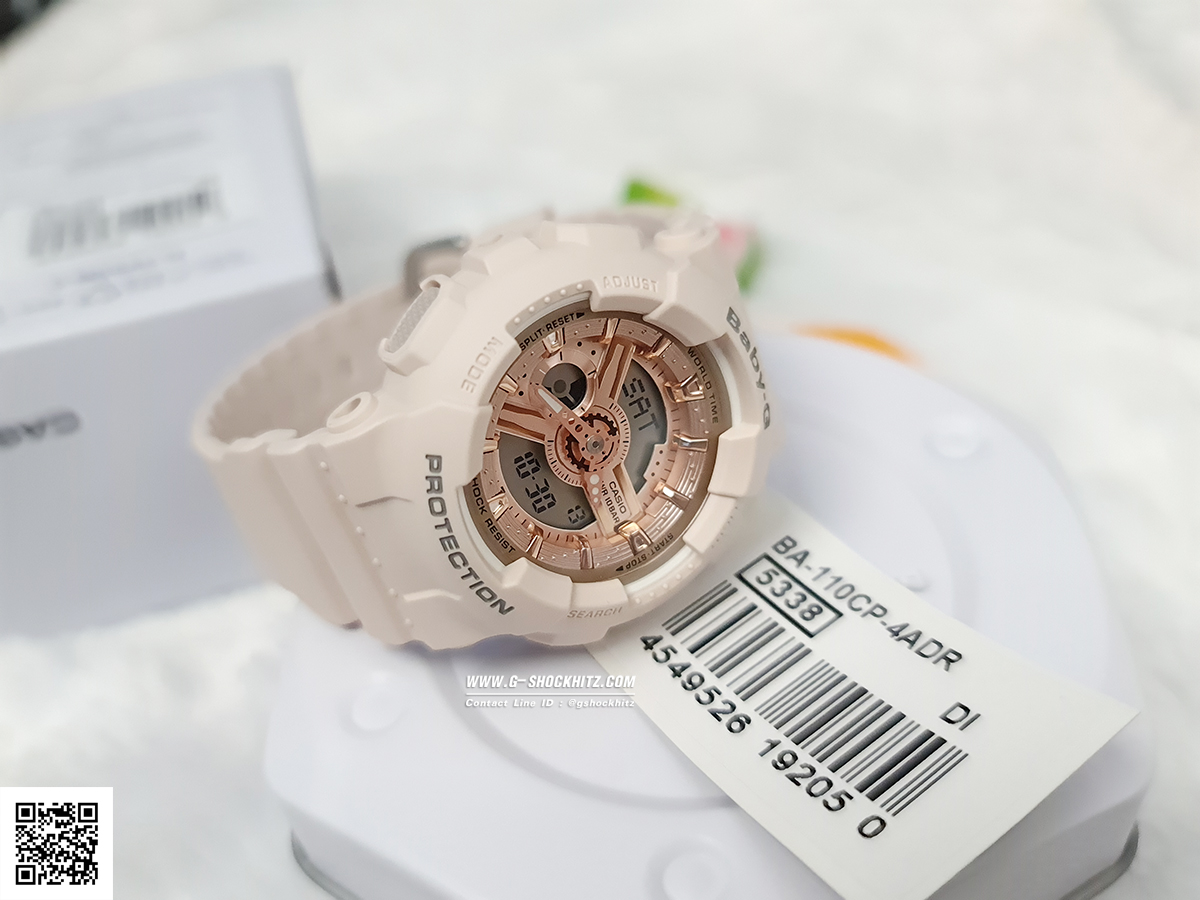 CASIO BABY-G นาฬิกาข้อมือ นาฬิกากันน้ำ นาฬิกาของแท้ ประกันศูนย์ CMG 1 ปี รุ่น BA-110XCP-4A นาฬิกาสีชมพู