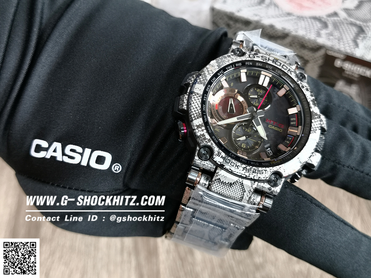 CASIO G-SHOCK นาฬิกาข้อมือ นาฬิกากันน้ำ นาฬิกาของแท้ ประกันศูนย์ CMG 1 ปี รุ่น MTG-B1000WLP-1A นาฬิกาสีดำ