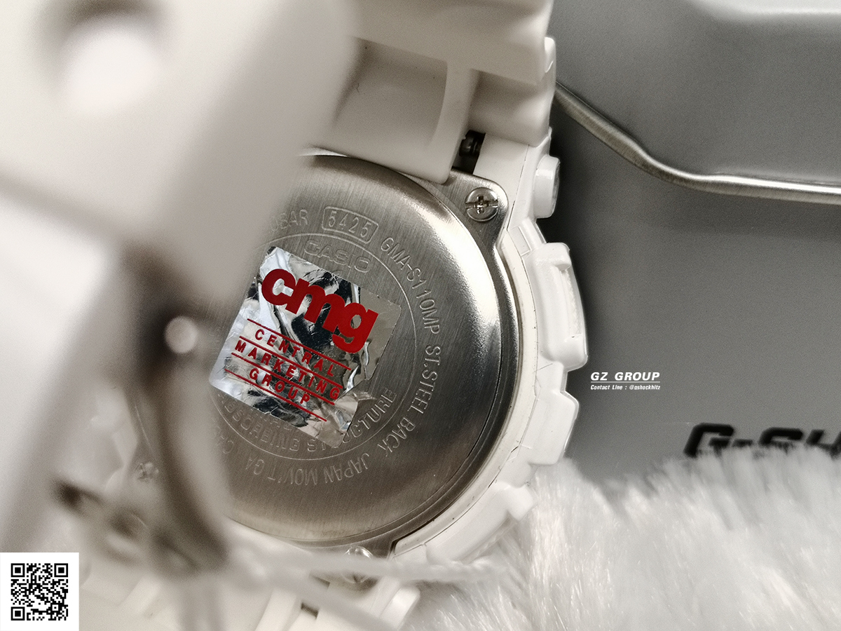 CASIO MID YEAR SALE G-SHOCK พร้อมส่ง นาฬิกาข้อมือ นาฬิกากันน้ำ นาฬิกาของแท้ ประกันศูนย์ CMG 1 ปี รุ่น GMA-S110MP-7A นาฬิกาสีขาว