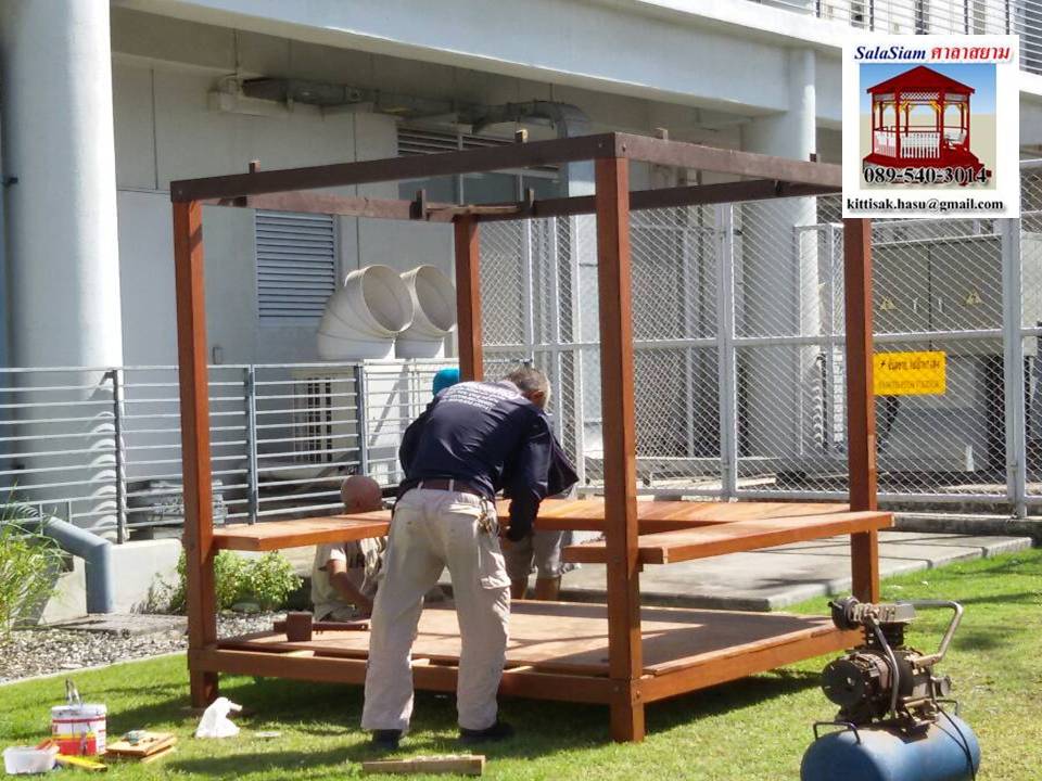 รหัสสินค้า : SL-004 : ศาลาทรงบาหลี สีเสาเหลี่ยม ขนาด 2 X 2 X 3 เมตร