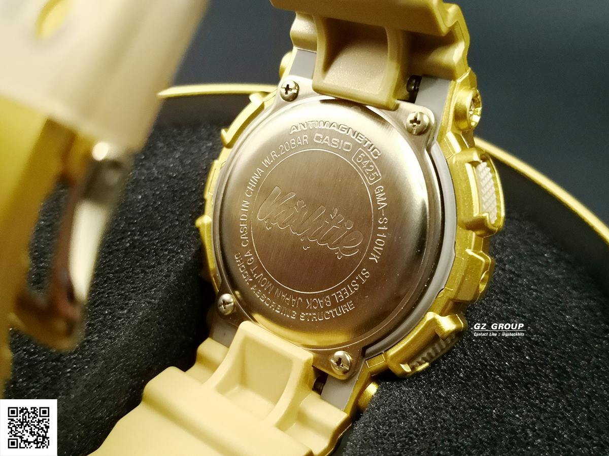 CASIO MID YEAR SALE G-SHOCK พร้อมส่ง นาฬิกาข้อมือ นาฬิกากันน้ำ นาฬิกาของแท้ ประกันศูนย์ CMG 1 ปี รุ่น GMA-S110VK-9ADR นาฬิกาสีทอง