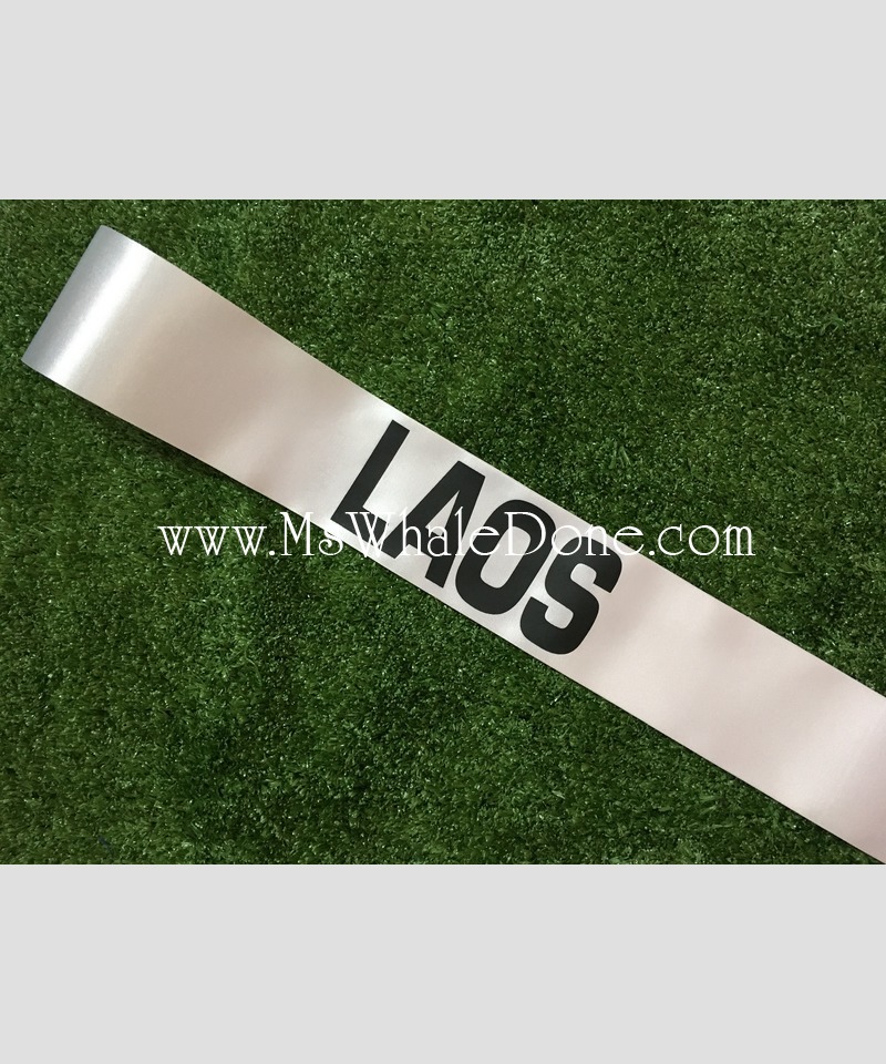 13ประเทศ สายสะพายชื่อประเทศ มิสไทยแลนด์ มิสยูนิเวอร์ส ใช้งานประกวด งานเลี้ยงสังสรรค์