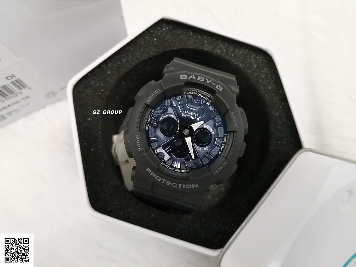 CASIO BABY-G นาฬิกาข้อมือ นาฬิกากันน้ำ นาฬิกาของแท้ ประกันศูนย์ CMG 1 ปี รุ่น BA-130-1A2 นาฬิกาสีดำ