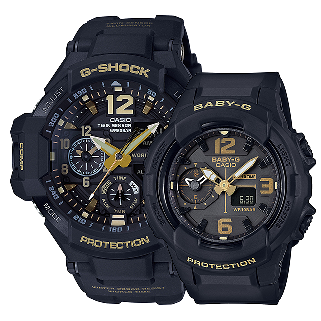 CASIO G-SHOCK นาฬิกาข้อมือ นาฬิกากันน้ำ นาฬิกาของแท้ ประกันศูนย์ CMG 1 ปี รุ่น GA-1100GB-1A /BGA-230-1B นาฬิกาสีดำ