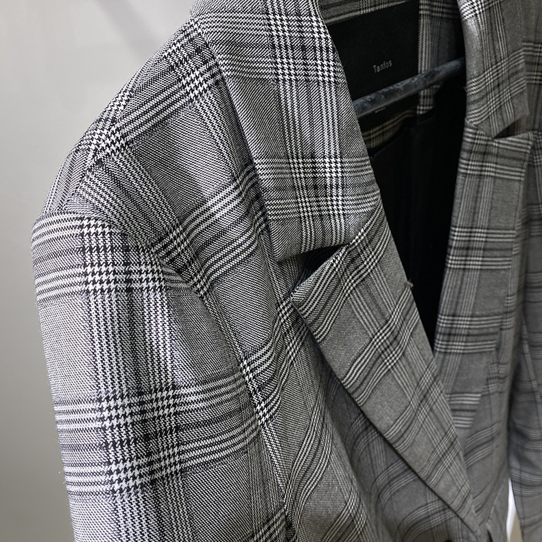 เสื้อโค้ท เสื้อคลุม ทรงสูท ลายตาราง checked plaid blazer gingerham เสื้อคลุม เบลเซอร์ Blazer check ❄️แบรนด์✨H&M✨ แท้💯% แบรนด์ สำเนา