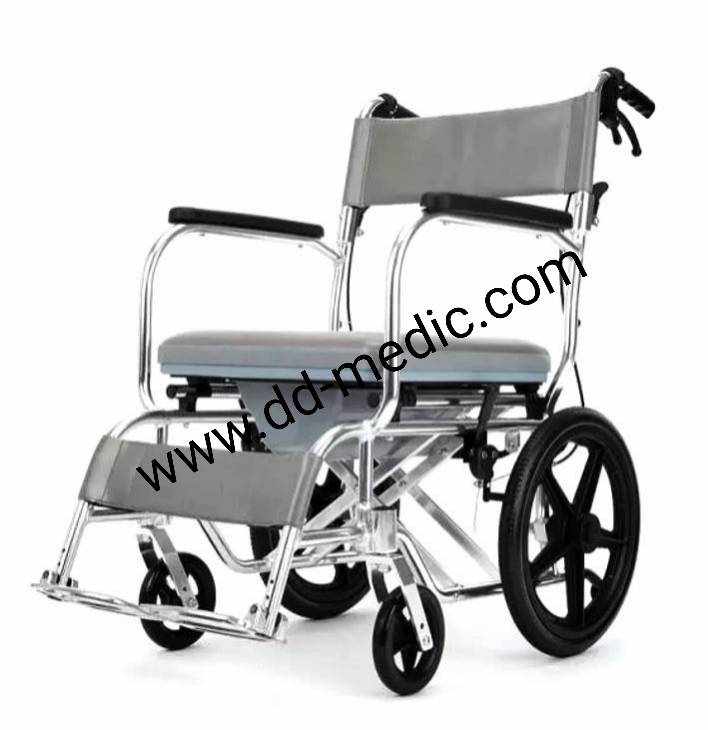 3in1 รถเข็นผู้ป่วย นั่งถ่ายและอาบน้ำ พับได้ แข็งแรง รับน้ำหนักได้ 100 กิโล (ขายดี)