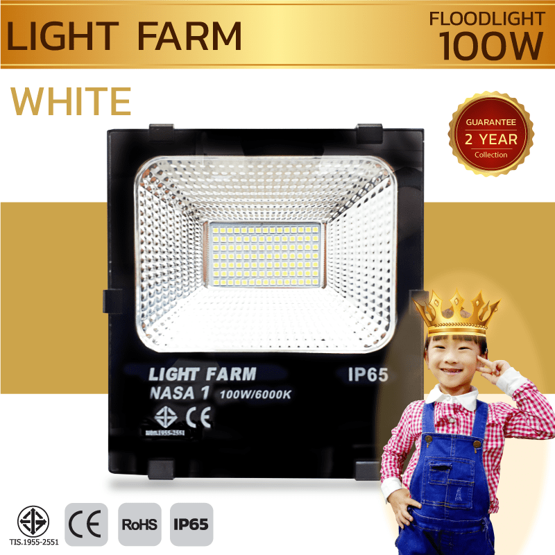 สปอร์ตไลท์ LED 100 w มอก. ( แสงสีขาว )