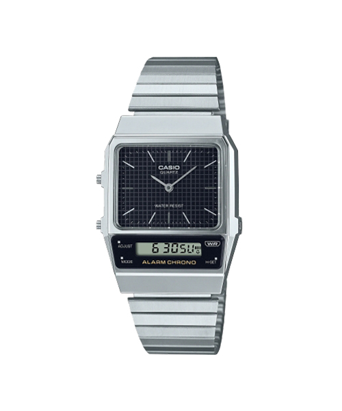 CASIO EDIFICE นาฬิกาข้อมือ นาฬิกากันน้ำ นาฬิกาของแท้ ประกันศูนย์ CMG 1 ปี รุ่น AQ-800E-1A นาฬิกาสีเงิน