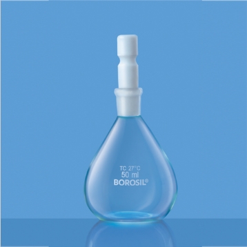 BOROSIL® Pycnometer Bottle, Teflon Stopper ขวดวัดความถ่วงจำเพาะ พร้อม Certificate
