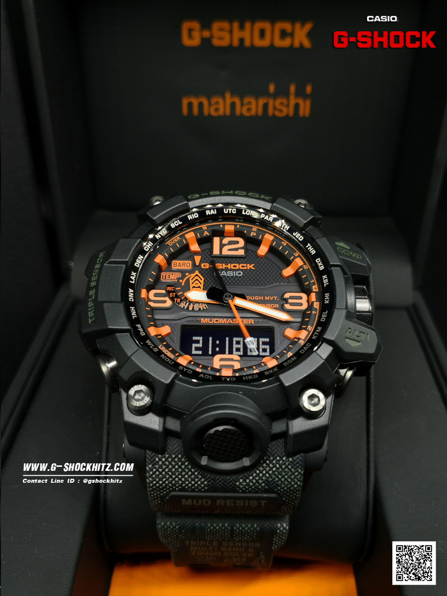 CASIO G-SHOCK นาฬิกาข้อมือ นาฬิกากันน้ำ นาฬิกาของแท้ ประกันศูนย์ CMG 1 ปี รุ่น GWG-1000MH-1A นาฬิกาสีดำ