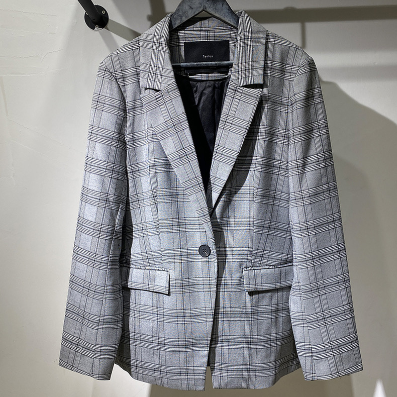 เสื้อโค้ท เสื้อคลุม ทรงสูท ลายตาราง checked plaid blazer gingerham เสื้อคลุม เบลเซอร์ Blazer check ❄️แบรนด์✨H&M✨ แท้💯% แบรนด์ สำเนา