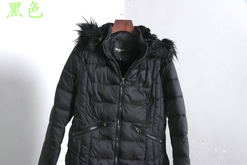 MAREZZI เสื้อกันหนาว เสื้อฮู้ดเฟอร์ บุนวมอุ่น แบรนด์ Marezzi (padded puffer coat) ดำ