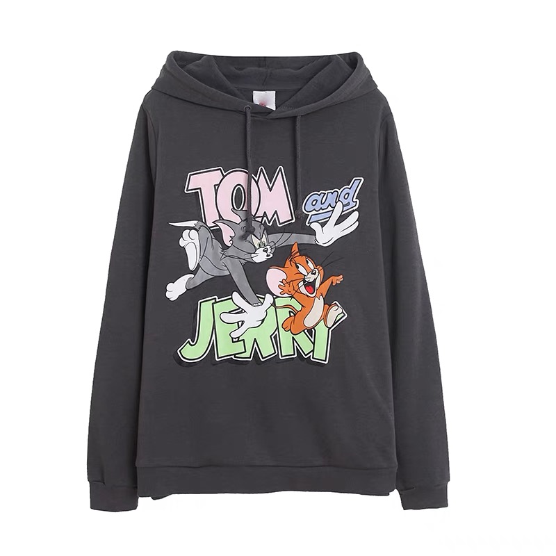 Disney เสื้อวอร์มฮู้ด แขนยาว สีเทา สกรีน TOM&Jerry งาน warner DISNEY สำเนา สำเนา สำเนา สำเนา สำเนา สำเนา สำเนา เทา