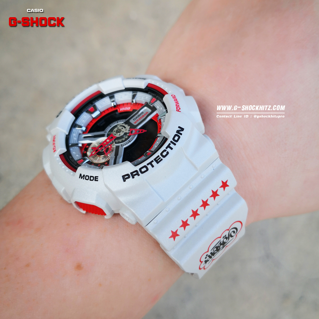 CASIO MID YEAR SALE G-SHOCK พร้อมส่ง นาฬิกาข้อมือ นาฬิกากันน้ำ นาฬิกาของแท้ ประกันศูนย์ CMG 1 ปี รุ่น GA-110EH-8A นาฬิกาสีเทา