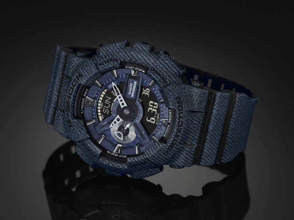 CASIO G-SHOCK นาฬิกาข้อมือ นาฬิกากันน้ำ นาฬิกาของแท้ ประกันศูนย์ CMG 1 ปี รุ่น GA-110DC-1A นาฬิกาสีดำ