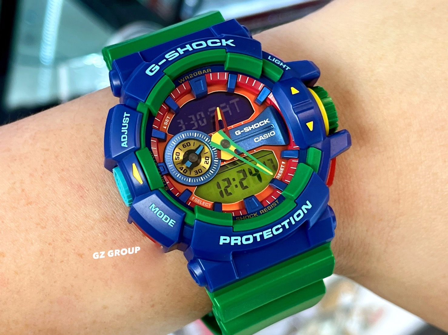 CASIO G-SHOCK นาฬิกาข้อมือ นาฬิกากันน้ำ นาฬิกาของแท้ ประกันศูนย์ CMG 1 ปี รุ่น GA-400-2A นาฬิกาสีน้้้ำเงิน