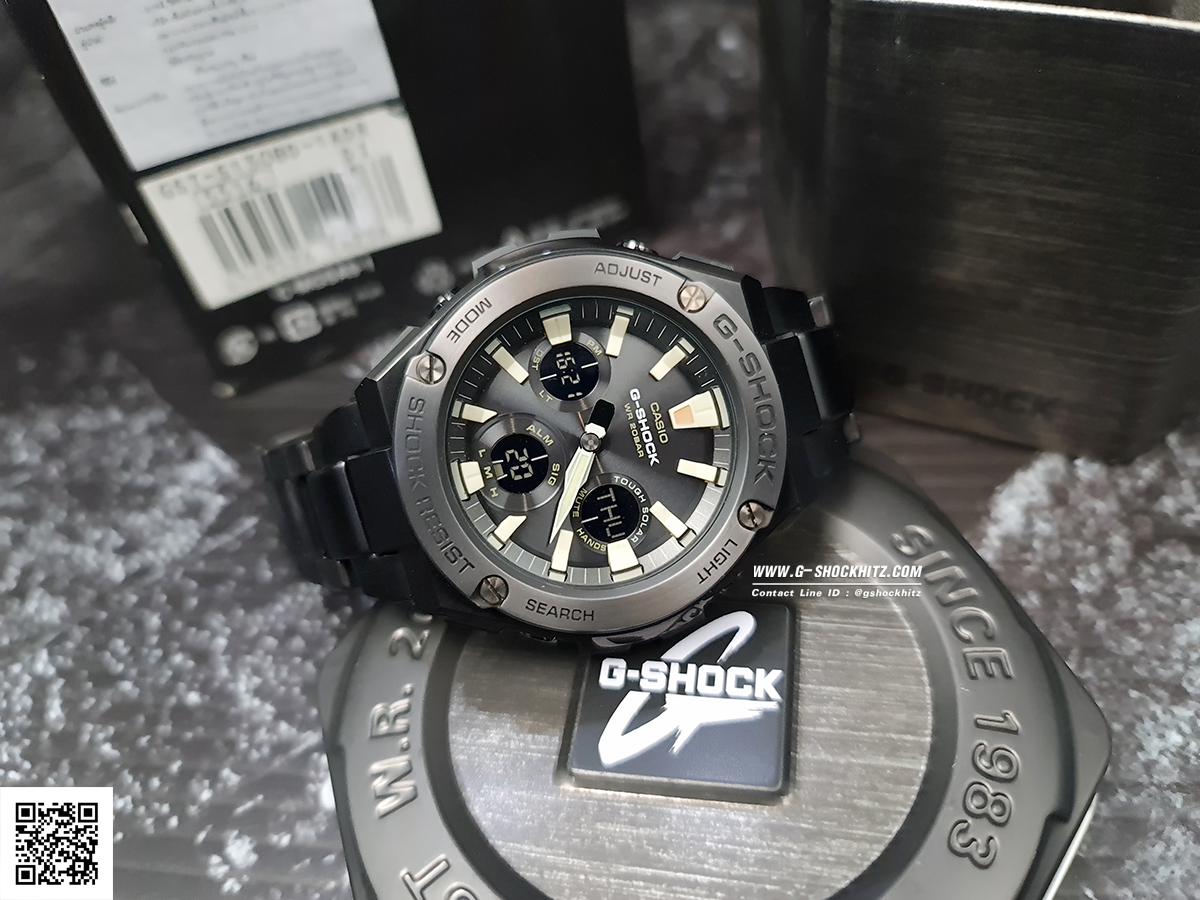 CASIO G-SHOCK นาฬิกาข้อมือ นาฬิกากันน้ำ นาฬิกาของแท้ ประกันศูนย์ CMG 1 ปี รุ่น GST-S130BD-1A นาฬิกาสีดำ