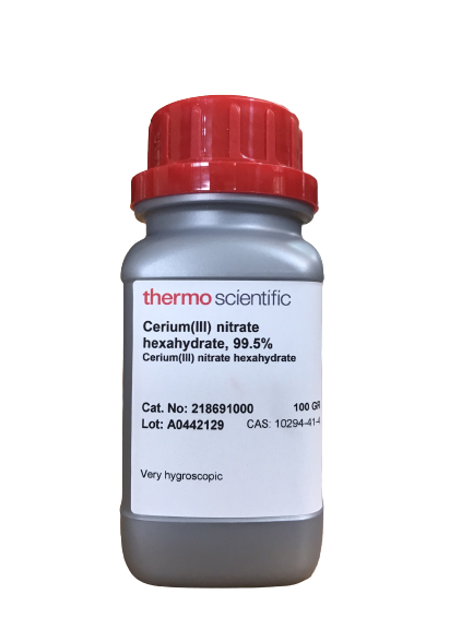 Cerium (III) Nitrate Hexahydrate, 99.5%, 100g Acros Organic™