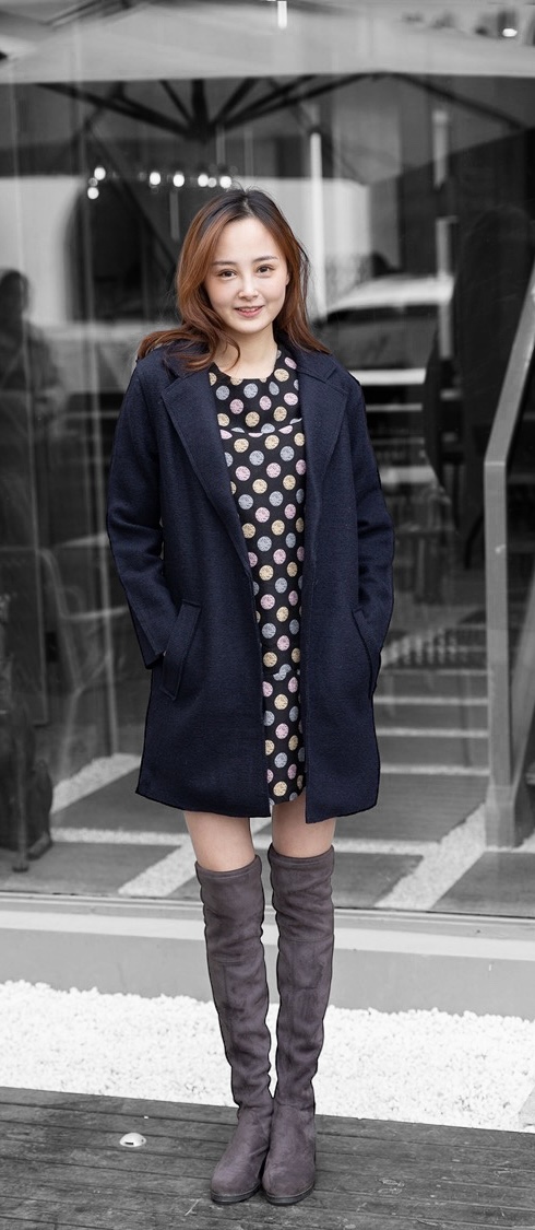 เสื้อโค้ท peacoat เสื้อโค้ทเฟอร์ โค้ทสีแแดง แบรนด์ La chapelle
