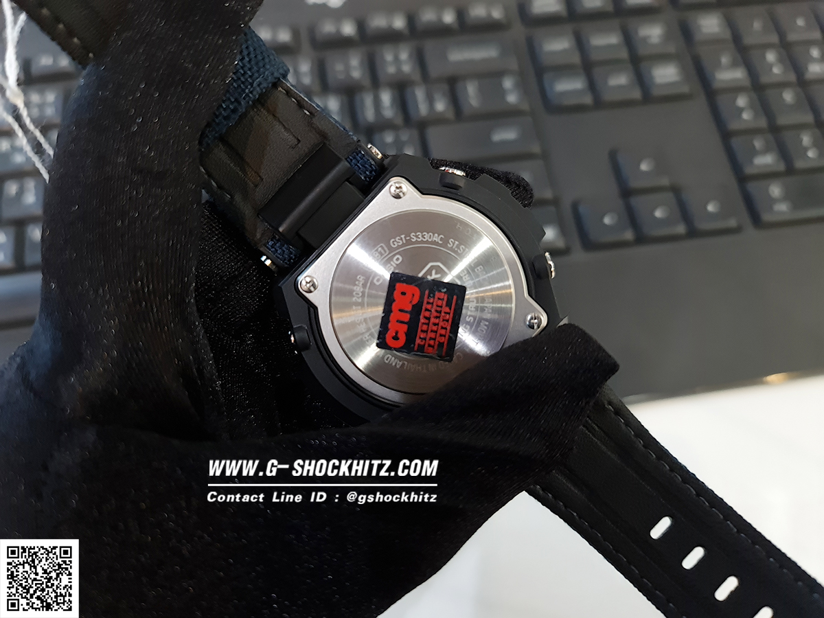 CASIO G-SHOCK นาฬิกาข้อมือ นาฬิกากันน้ำ นาฬิกาของแท้ ประกันศูนย์ CMG 1 ปี รุ่น GST-S330AC-2A นาฬิกาสีดำ