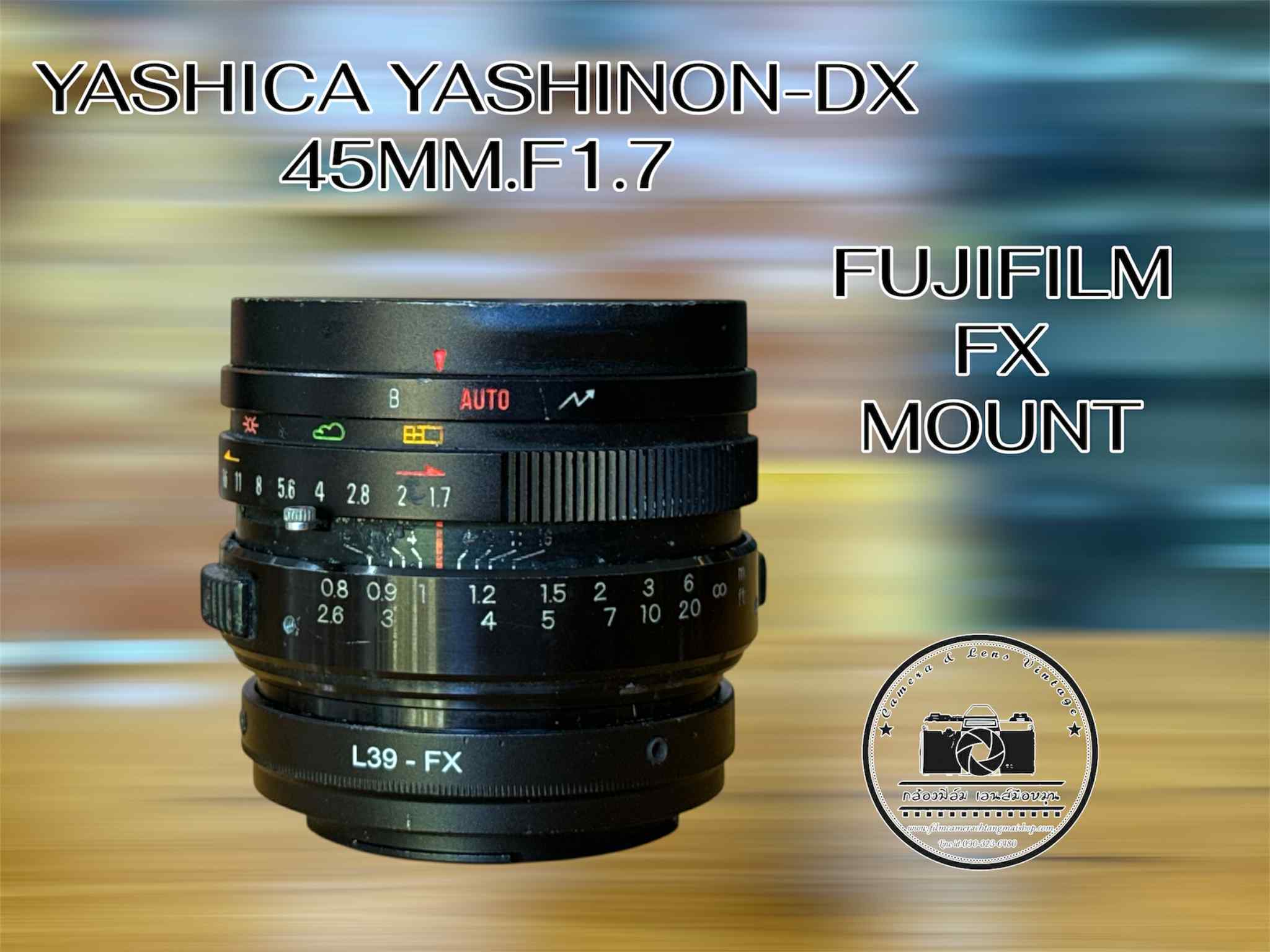 YASHICA YASHINON-DX 45MM.F1.7 MODIFIED FUJIFILM FX MOUNT