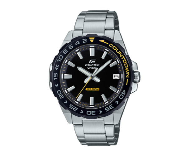 CASIO EDIFICE นาฬิกาข้อมือ นาฬิกากันน้ำ นาฬิกาของแท้ ประกันศูนย์ CMG 1 ปี รุ่น EFV-120DB-1A นาฬิกาสีเงิน