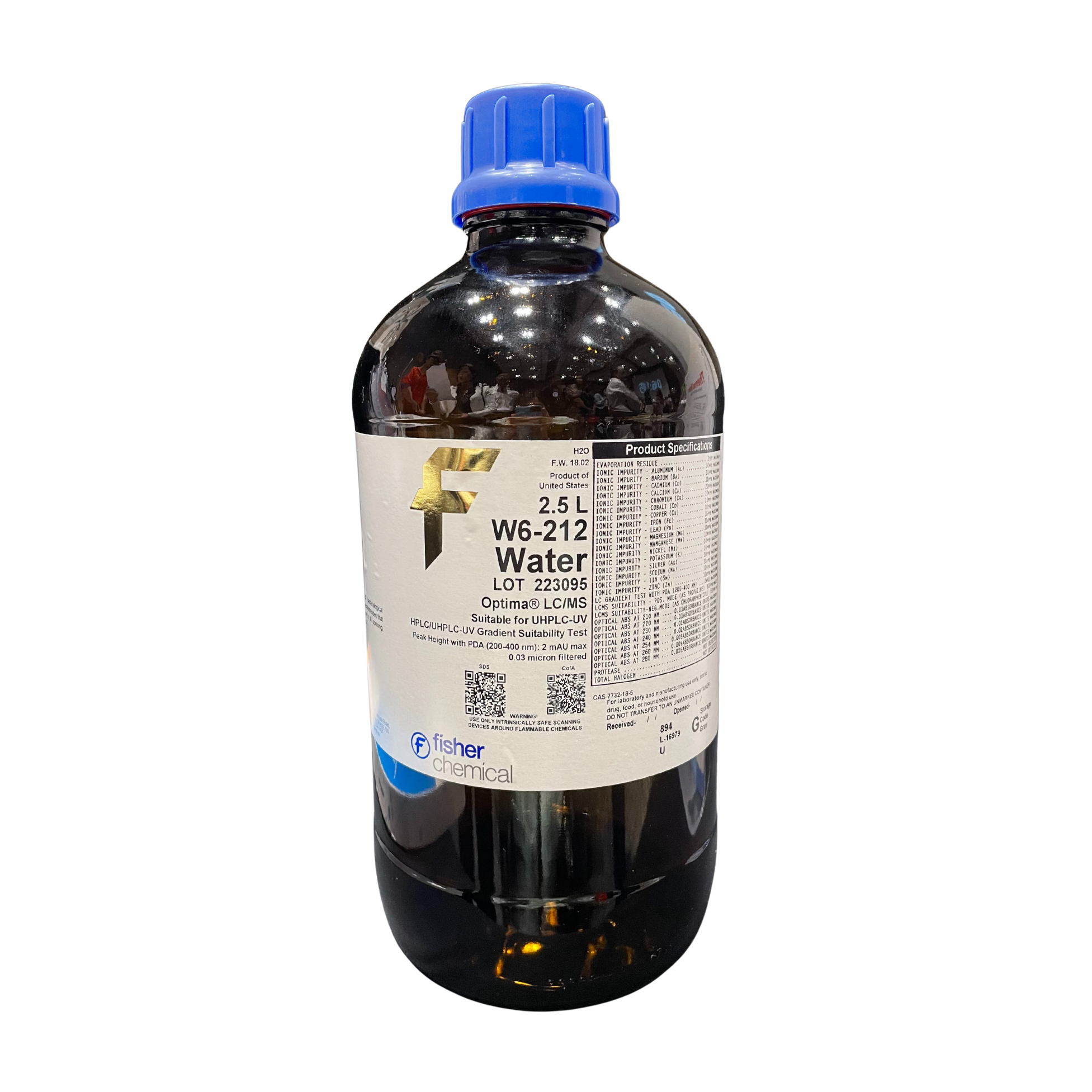 Water, LC-MS & UHPLC-UV 2.5 L. Fisher Chemical™