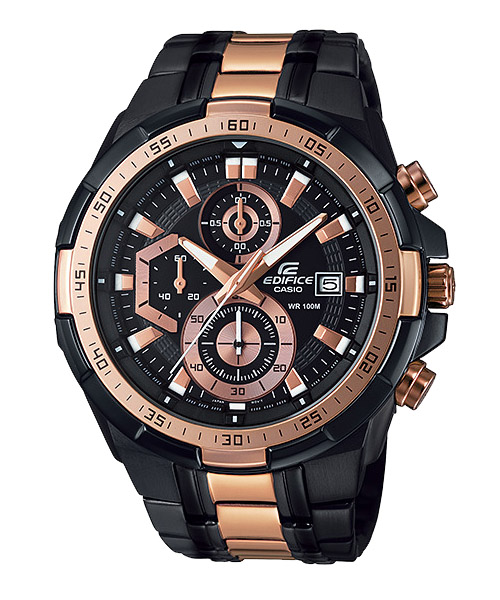 CASIO EDIFICE นาฬิกาข้อมือ นาฬิกากันน้ำ นาฬิกาของแท้ ประกันศูนย์ CMG 1 ปี รุ่น EFR-539BKG-1A นาฬิกาสีดำ