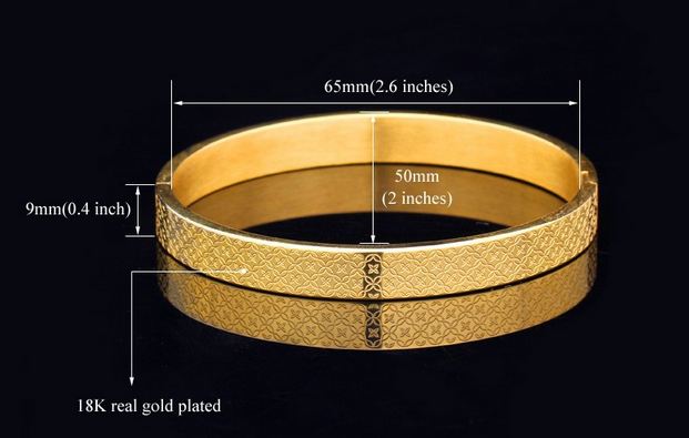 กำไลข้อมือ ผู้หญิง กำไลข้อมือ 316L Stainless Steel แกะลายดอกไม้ สุดหรู สีทอง และ สีเงิน กำไล แฟชั่น ของขวัญให้แฟน ดูดี มีระดับ 498257